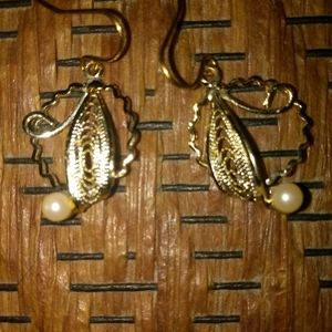 Vintage gold earrings